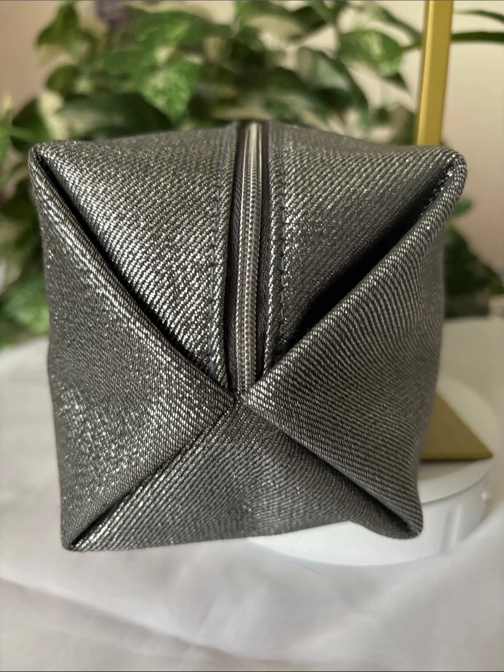 Coach Fragrance Shimmering Silver Large Makeup Cosmetic Bag